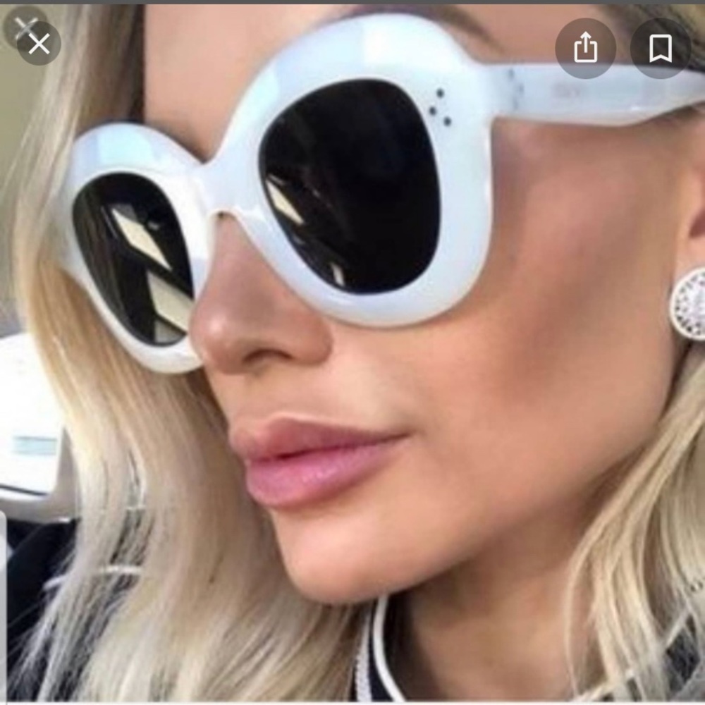 Like NEW Celine Lola White sunglasses - Picture 1 of 8